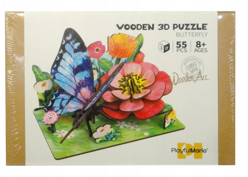 Wooden puzzle 3D meadow scene Q12055