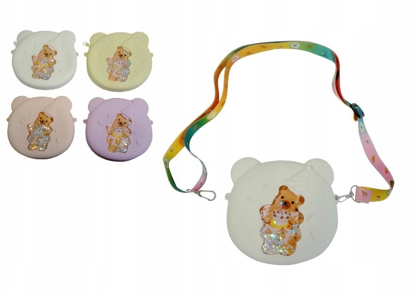 Silicone bag with a teddy bear