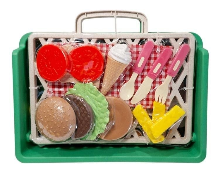 Picnic kitchen set in a suitcase