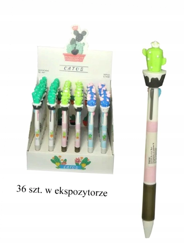 Pen with a silicone cactus writing