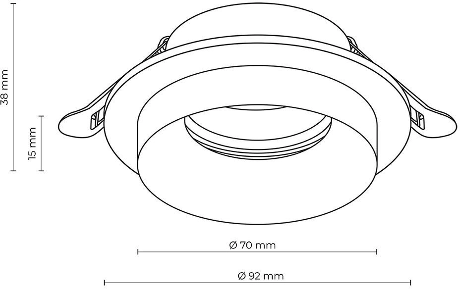 Recessed luminaire JET WHITE 6921 TK