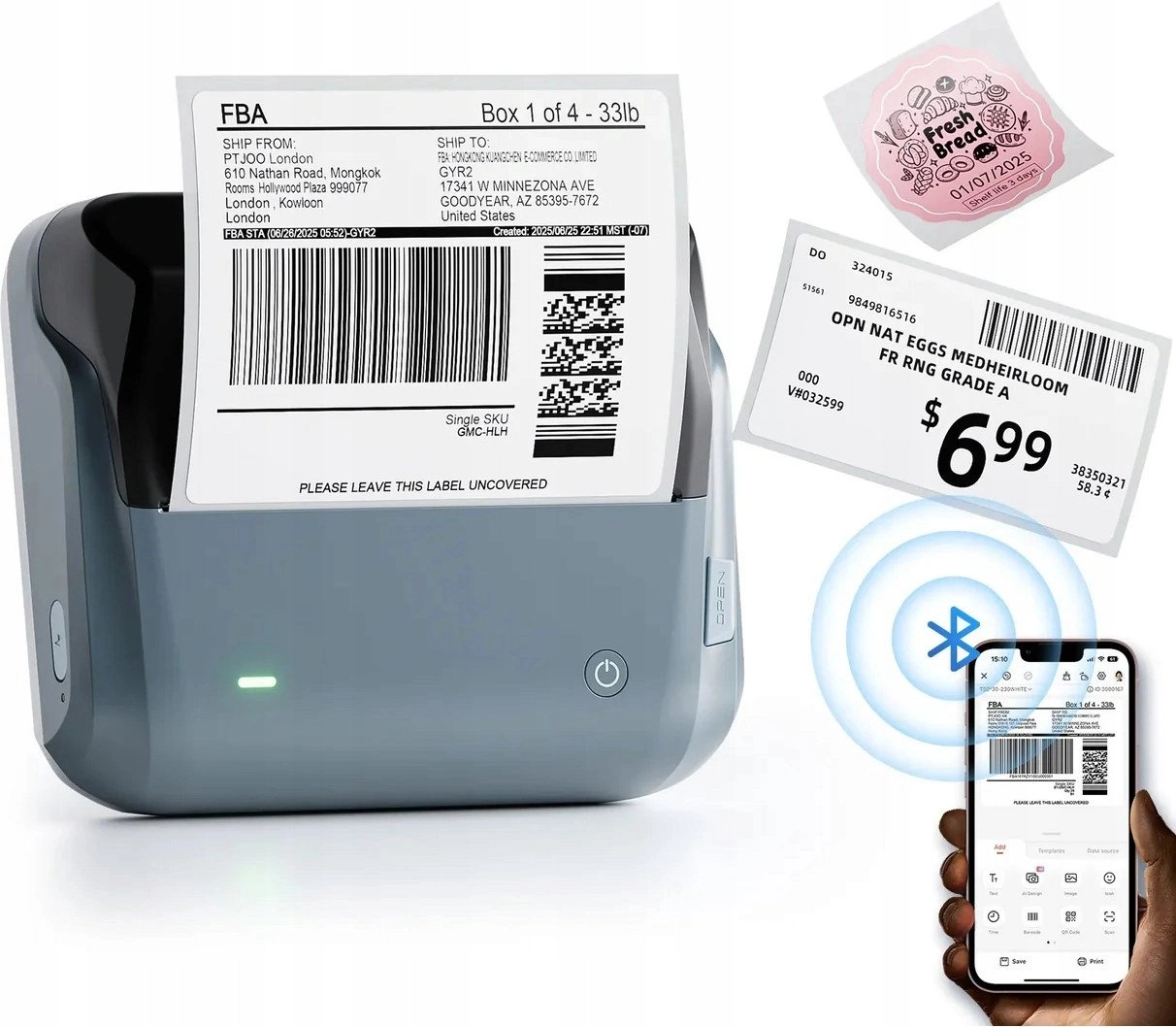 Niimbot B4 Portable Label Printer (blue)