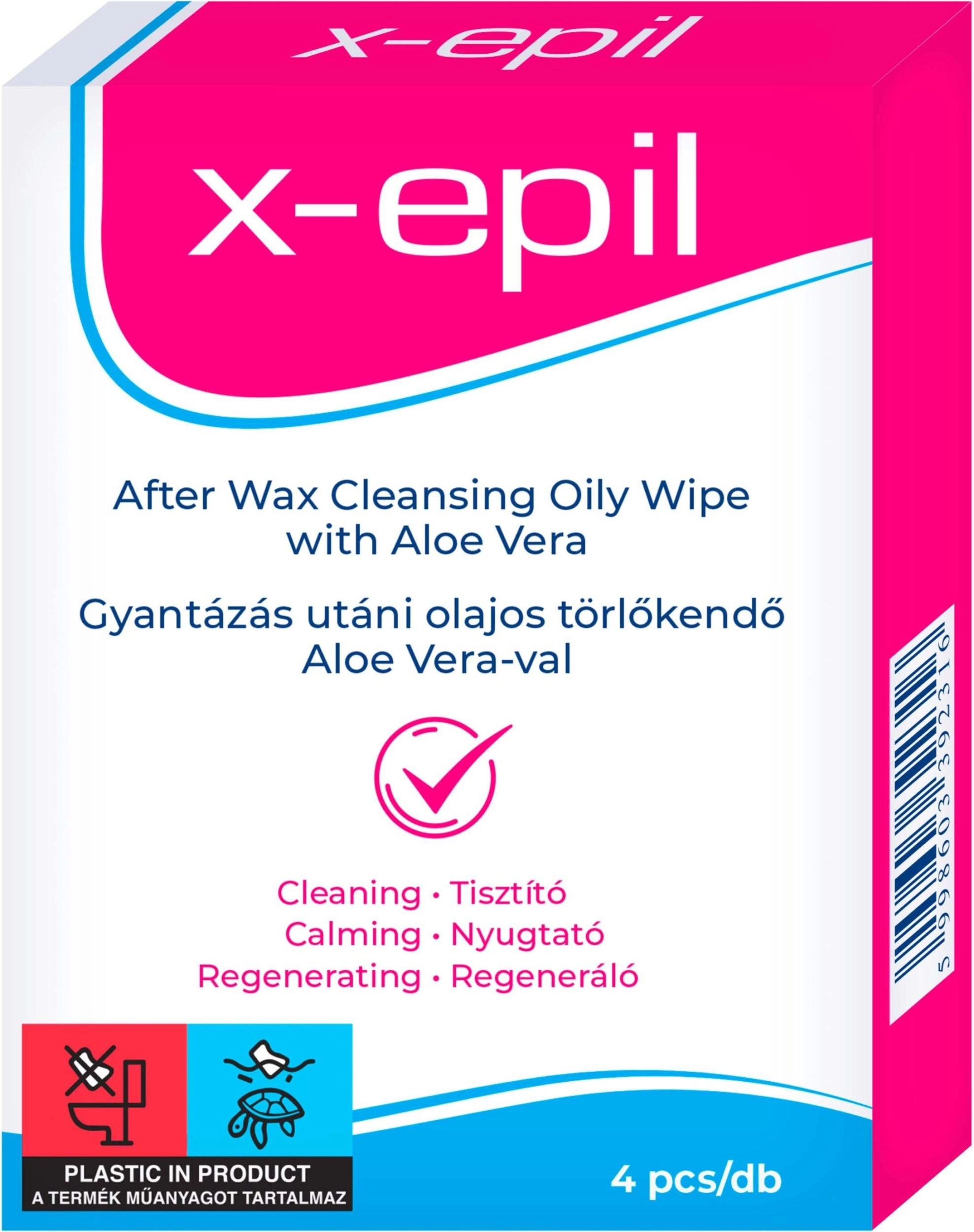 Tanita X-Epil After Waxing Oily Wipes