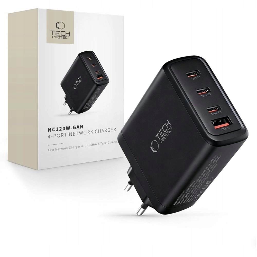 TECH-PROTECT NC120W-GAN 4-PORT NETWORK CHARGER PD