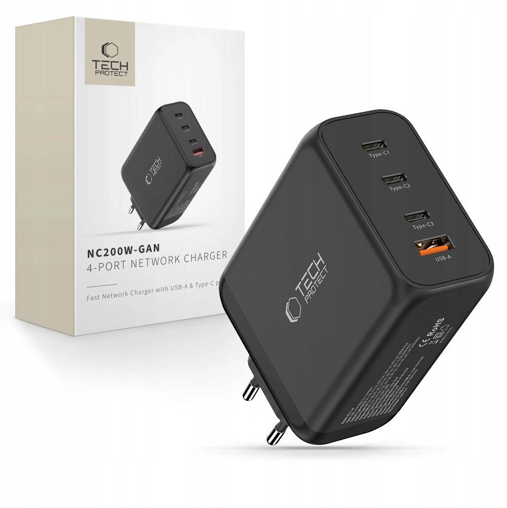 TECH-PROTECT NC200W-GAN 4-PORT NETWORK CHARGER PD