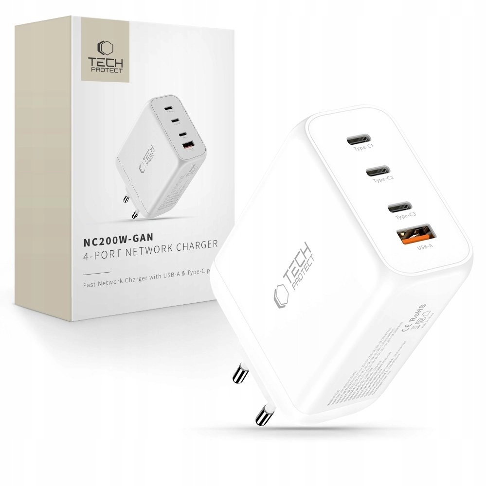 TECH-PROTECT NC200W-GAN 4-PORT NETWORK CHARGER PD