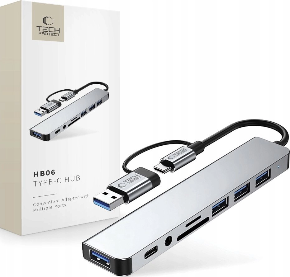 TECH-PROTECT HB06 HUB ADAPTER 9IN1 TYPE-C