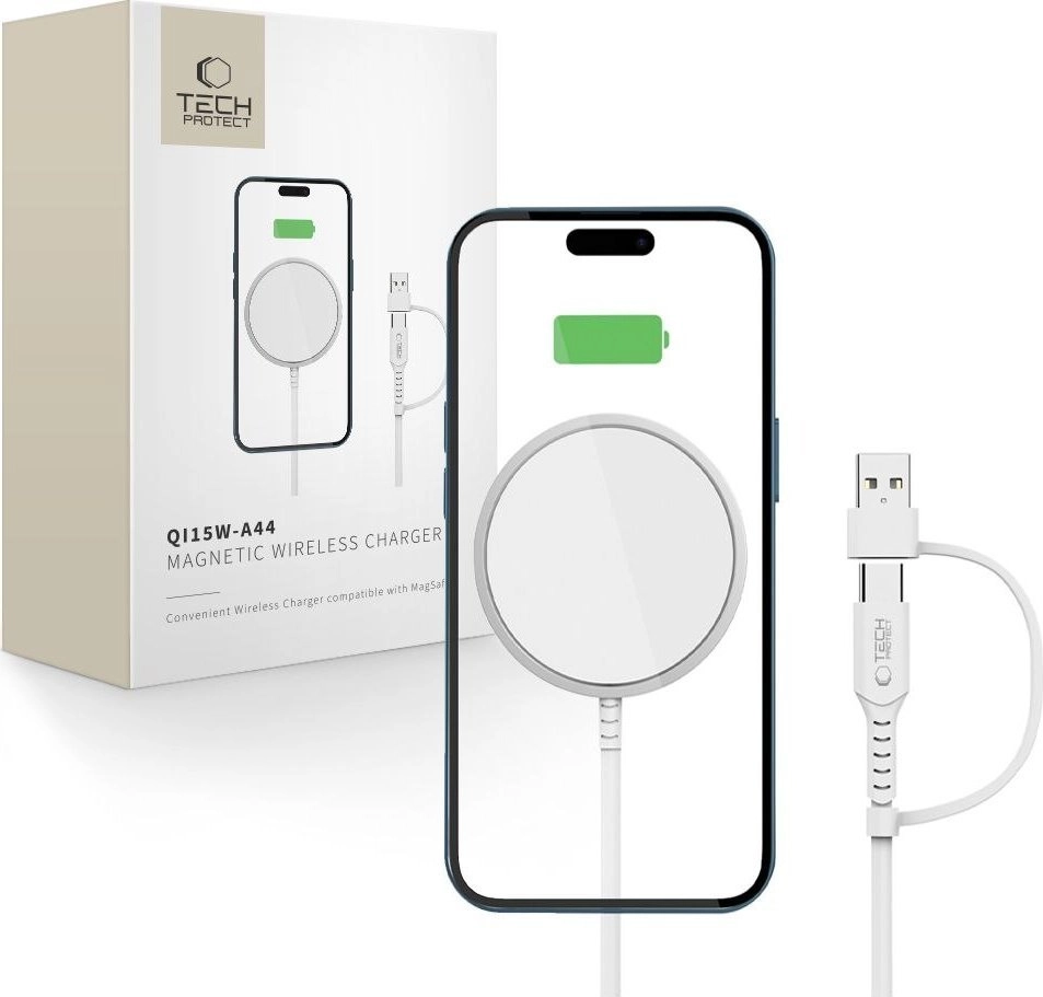 TECH-PROTECT QI15W-A44 MAGNETIC MAGSAFE WIRELESS CHARGER