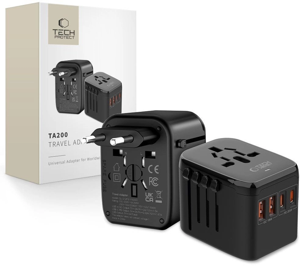 Adapter podróżny Tech-Protect TA200 Travel Adapter