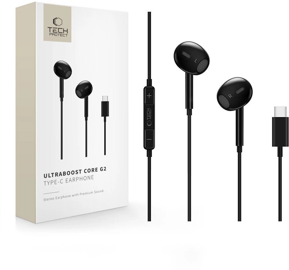 Słuchawki douszne Tech-Protect Ultraboost USB-C Earphone
