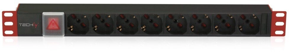 Power strip 19`` 1U  8x Schuko/Italian