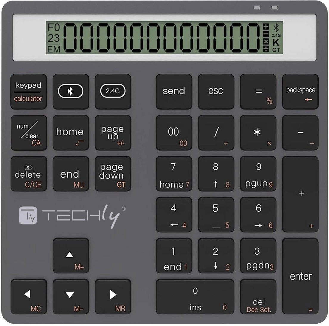 Wireless numeric keyboard with BT/RF USB