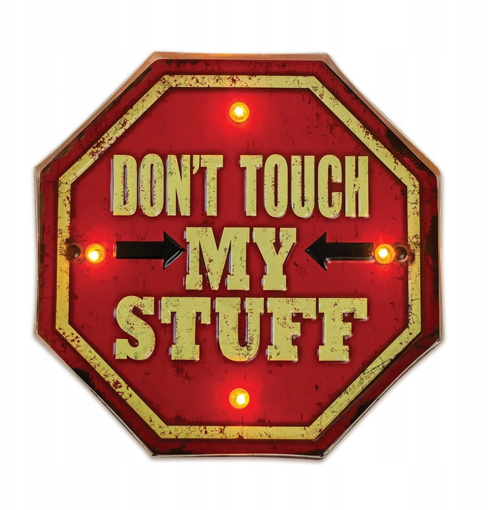 Znak Metalowy RETRO LED Don````t Touch