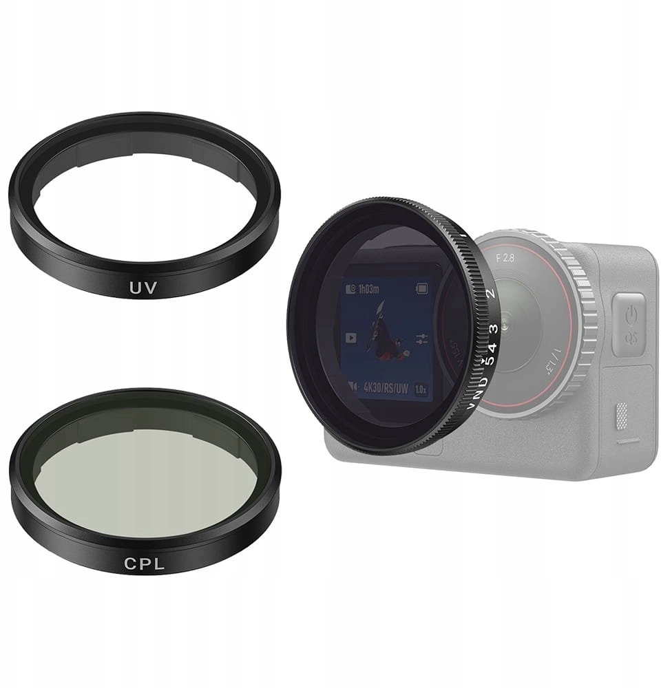 Set of CPL/VND8/UV Telesin filters for