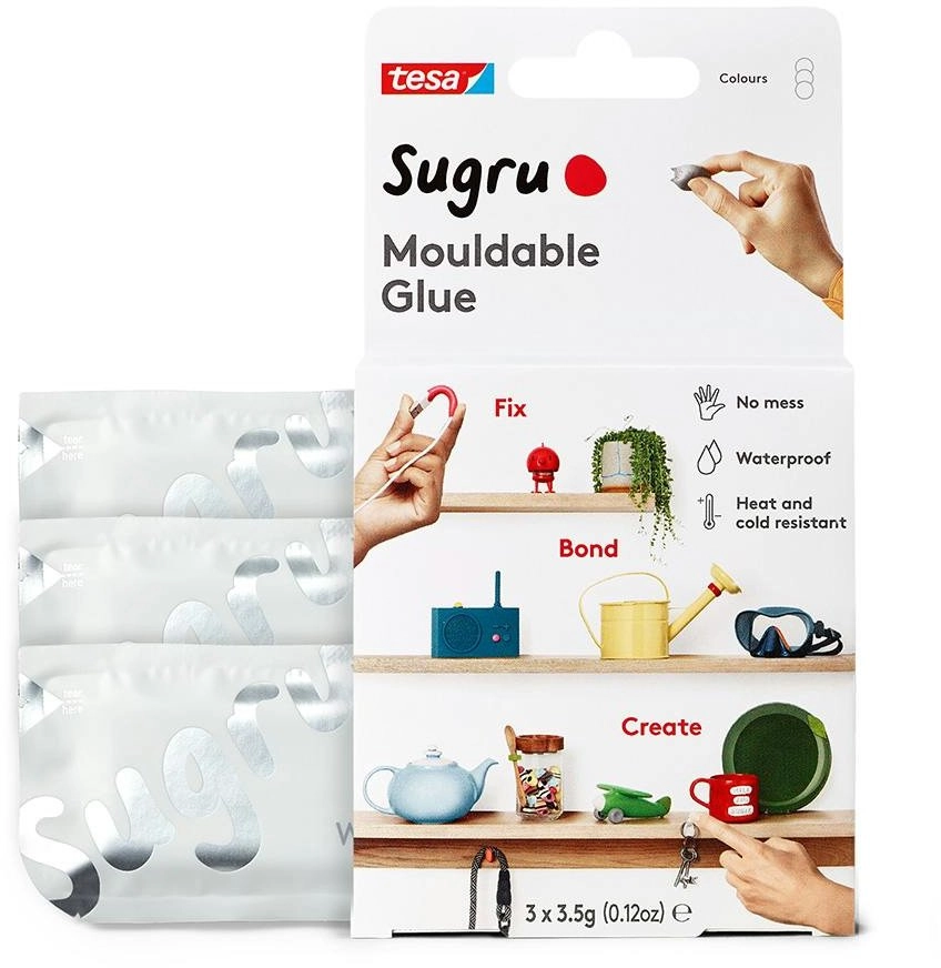 Tesa Sugru all-purpose adhesive 3 pieces