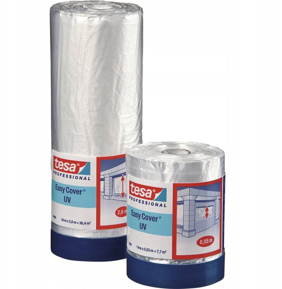 FOLIA OCHRONNA Z TAŚMĄ EASY-COVER/UV/14X1800 TESA