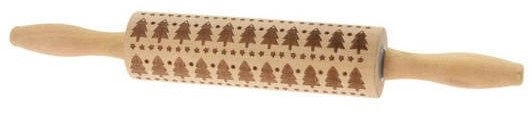 Rolling pin with pattern wooden Ø