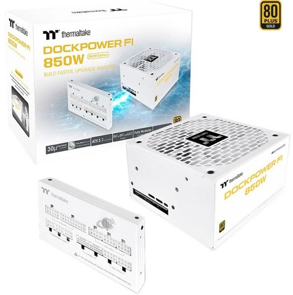 Zasilacz Thermaltake Dockpower FI 850W Gold modular ATX3.1 Gen5 Snow (PS-DCP-0850FNFAGE-S)