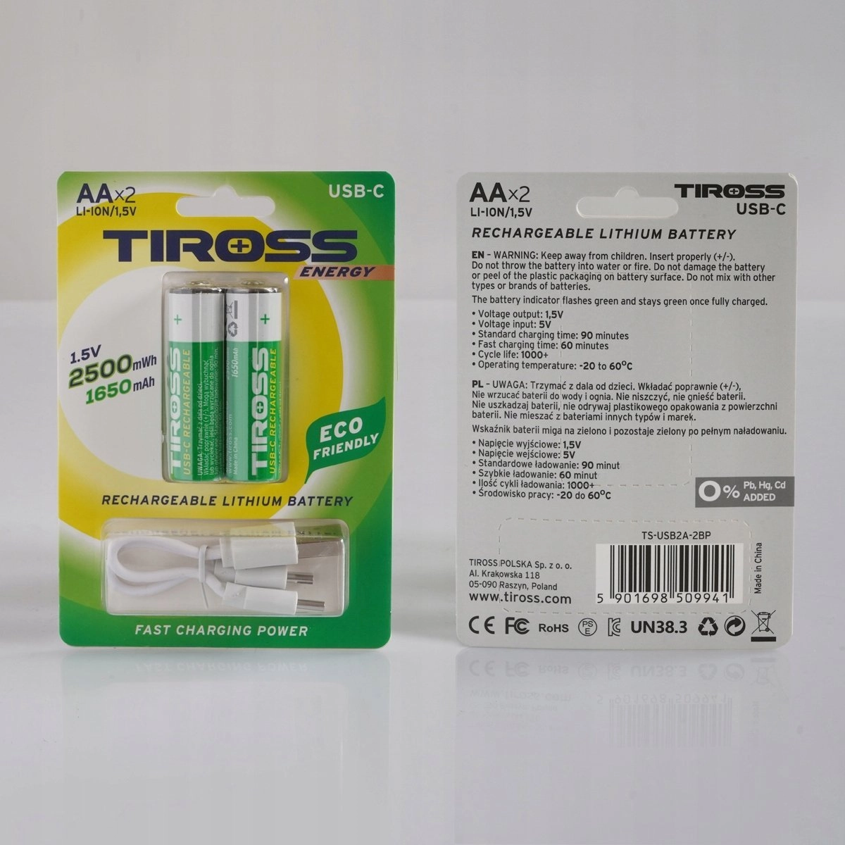 TIROSS RECHARGEABLE BATTERY R6 AA 2