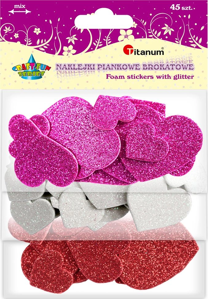 FOAM DECOR.SELF HEARTS EB890 307932