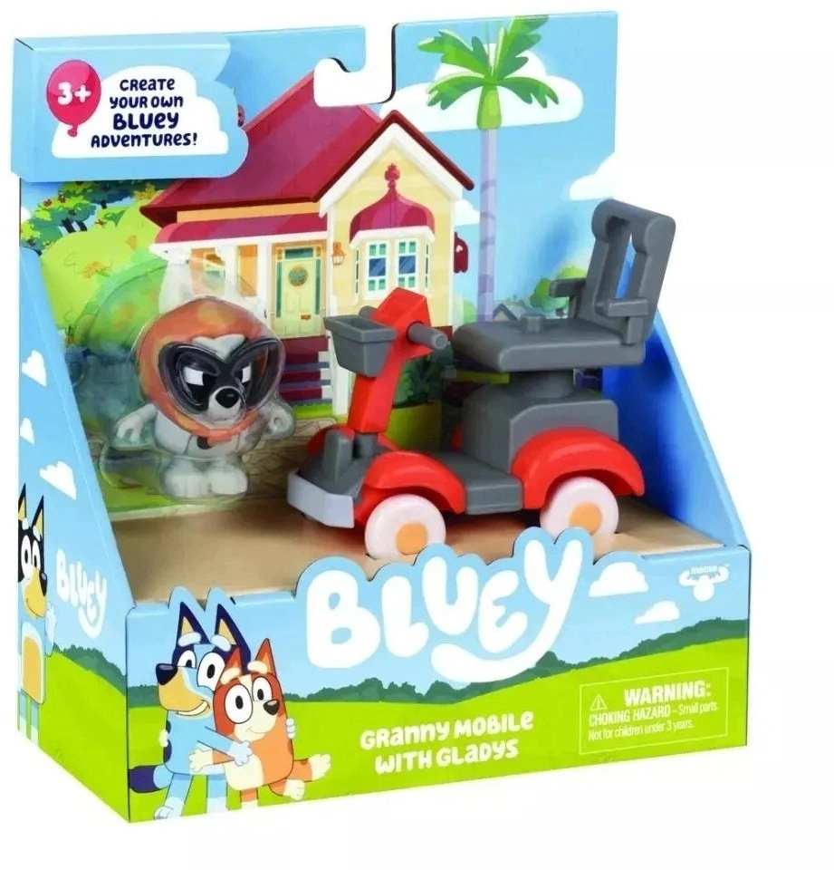 Bluey figurka Babcia Muffin + Babciomobil