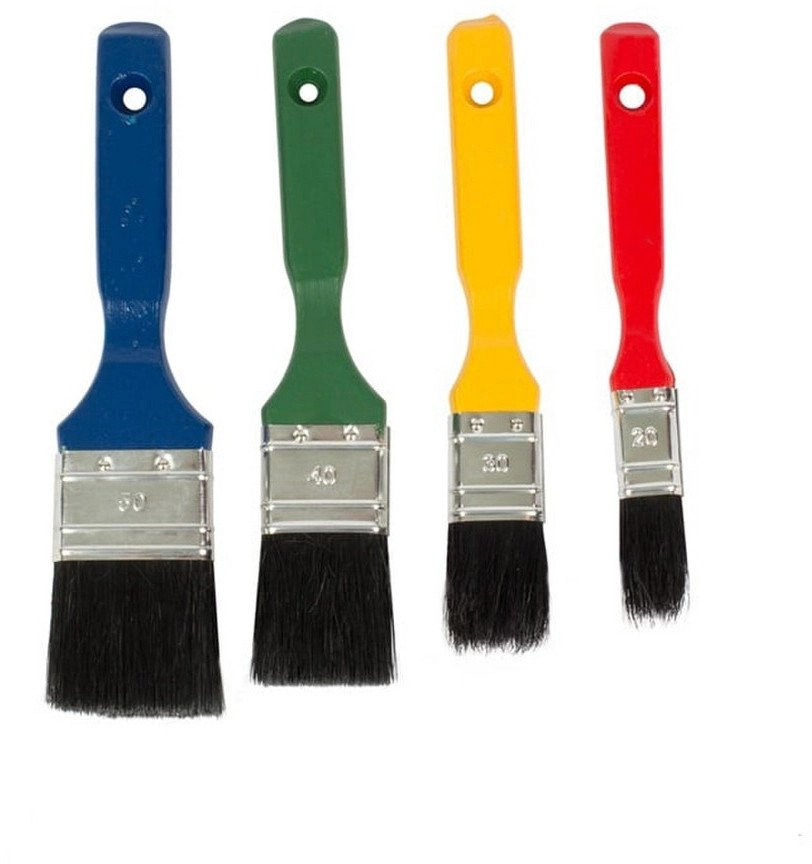 FLAT PAINT BRUSHES SET OKKO (4