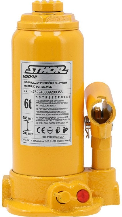 STHOR PODNOŚNIK TŁOKOWY HYDRAULICZNY 6T 80092