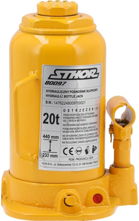 STHOR PODNOŚNIK TŁOKOWY HYDRAULICZNY 20T 80097