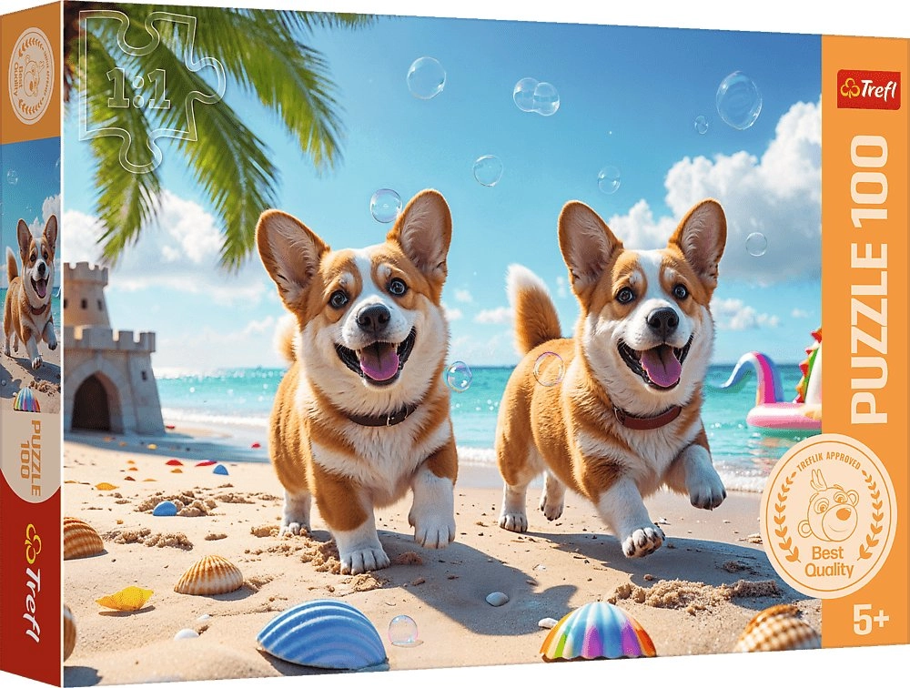 Puzzle 100 corgi piesek 16536 15484826