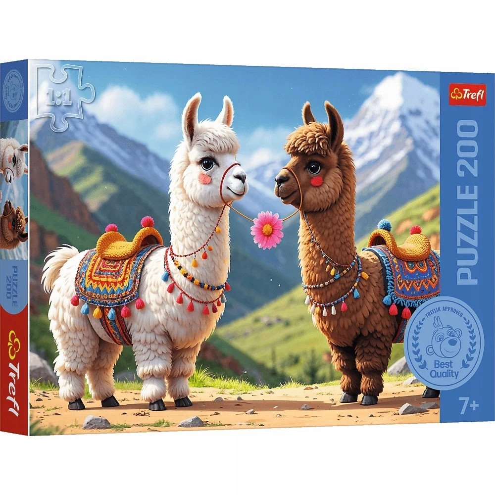 Puzzle 200 colorful llamas ( 15484828
