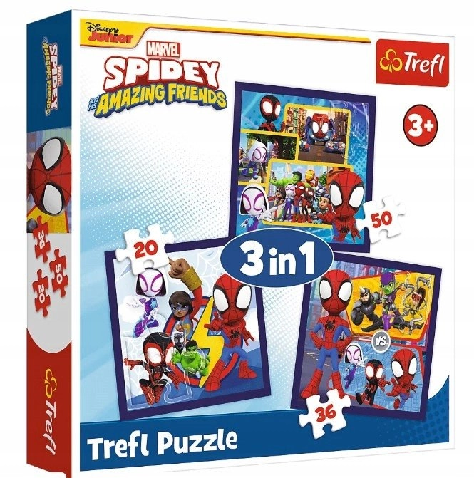 3in1 puzzle Spiders and dinosaurs TREFL