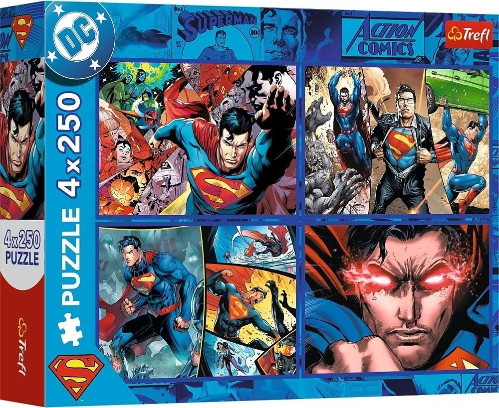 PUZZLE 4x250 Superman`s Courage / Warner