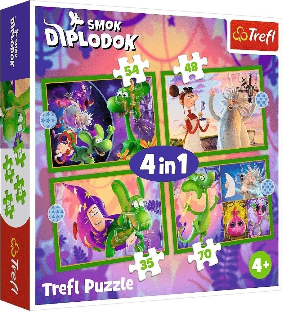 PUZZLE 4in1 World of the Diplodocus