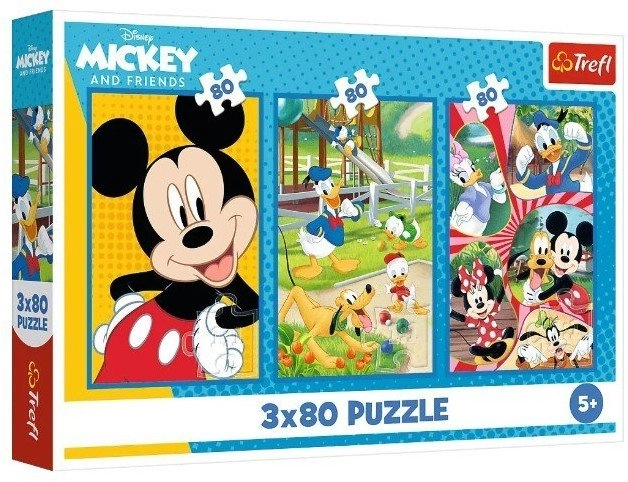 Puzzle 3x80 mickey mouse crew 34887