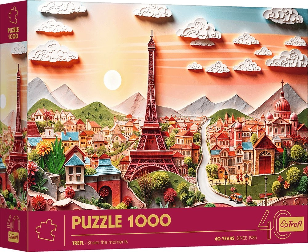 Puzzle 1000 Paper Art: Paris TREFL