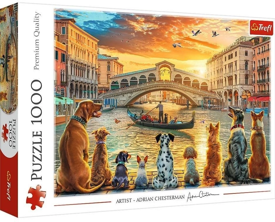 Puzzle 1000 Dogs in Venice TREFL