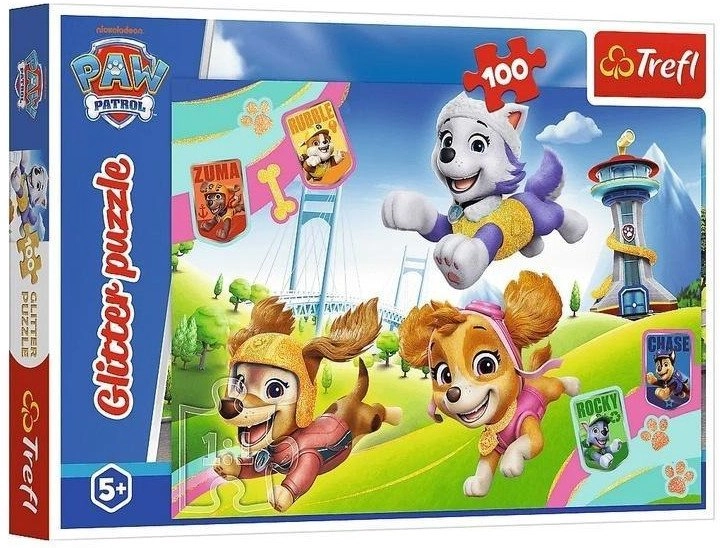 Trefl PUZZLE 100 Glitter Shiny dogs