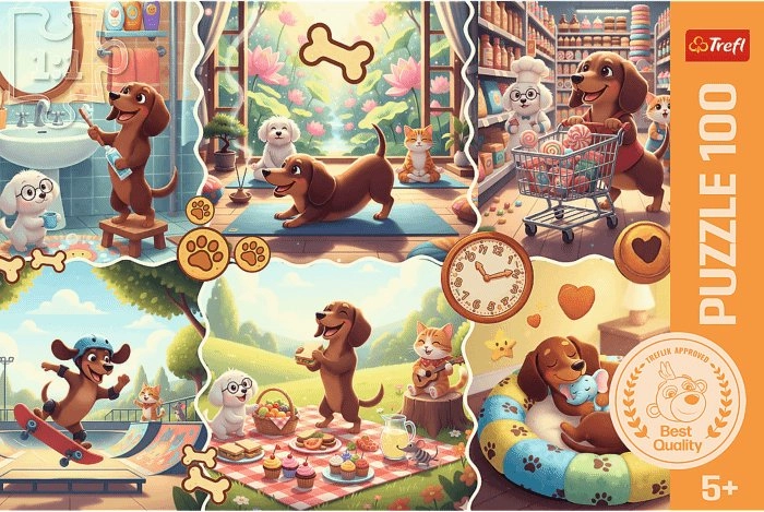 Trefl Puzzle 100 Dachshund`s long day