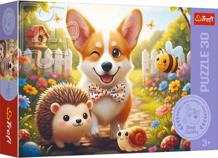 Trefl Puzzle 30 Day with Corgi