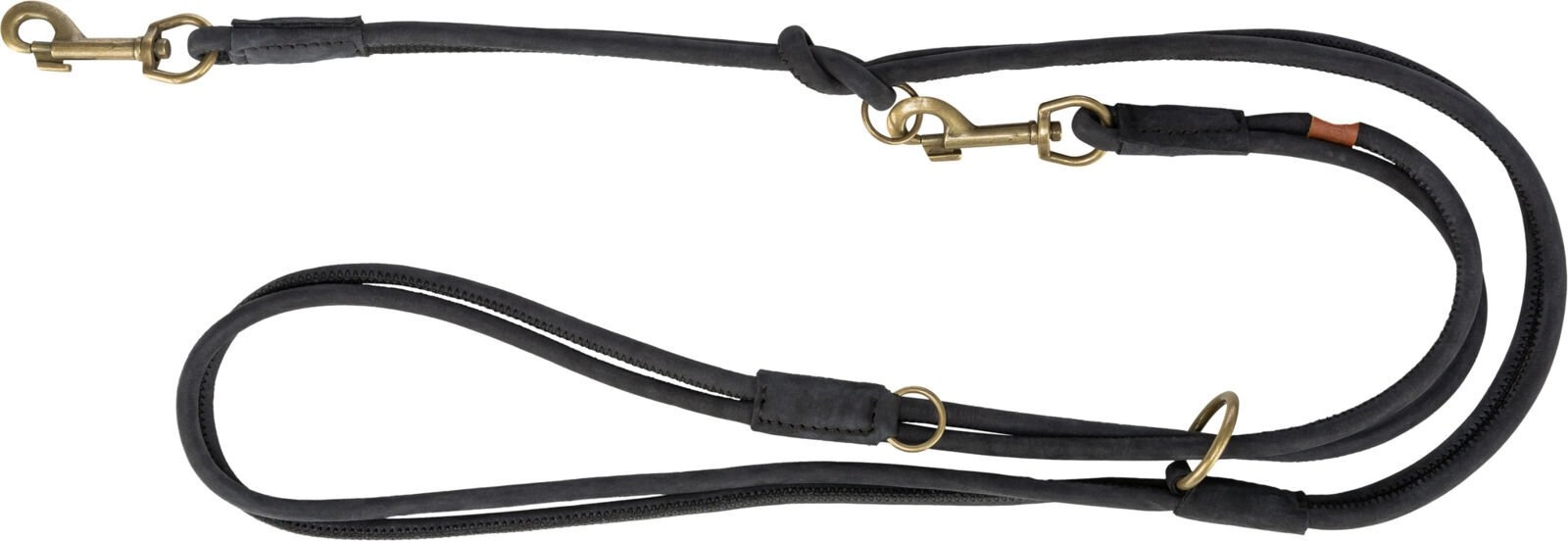 Pure  adjustable dog leash  leather  black