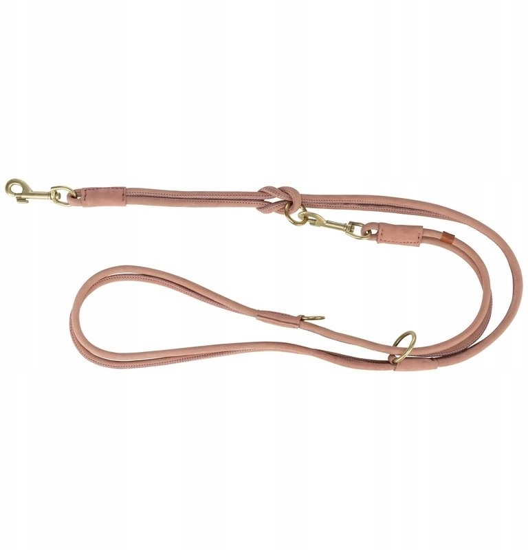 Pure  adjustable dog leash  leather  pink