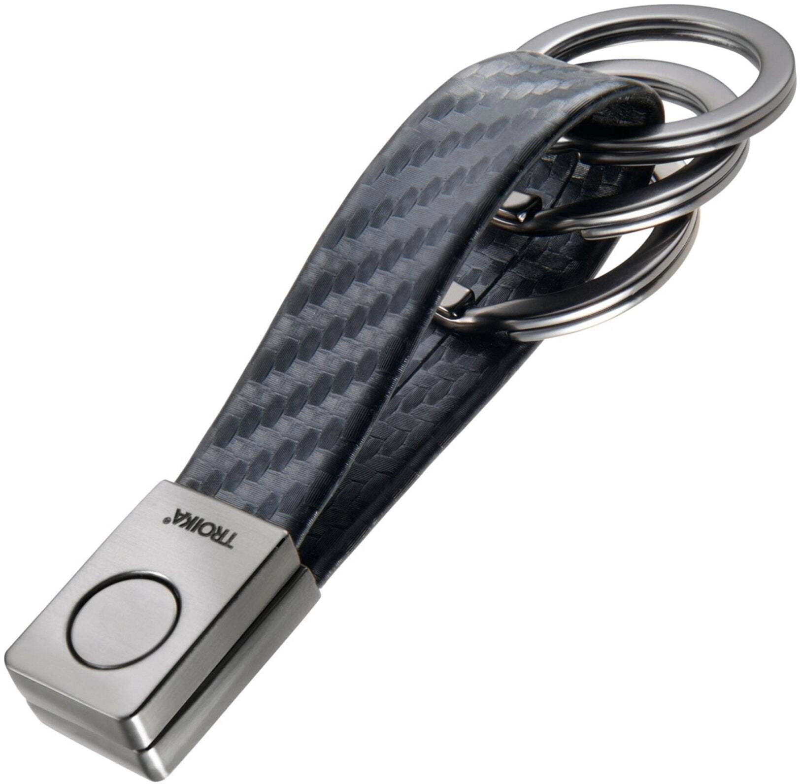 TROIKA key ring TWISTER CARBON KRG649/CB