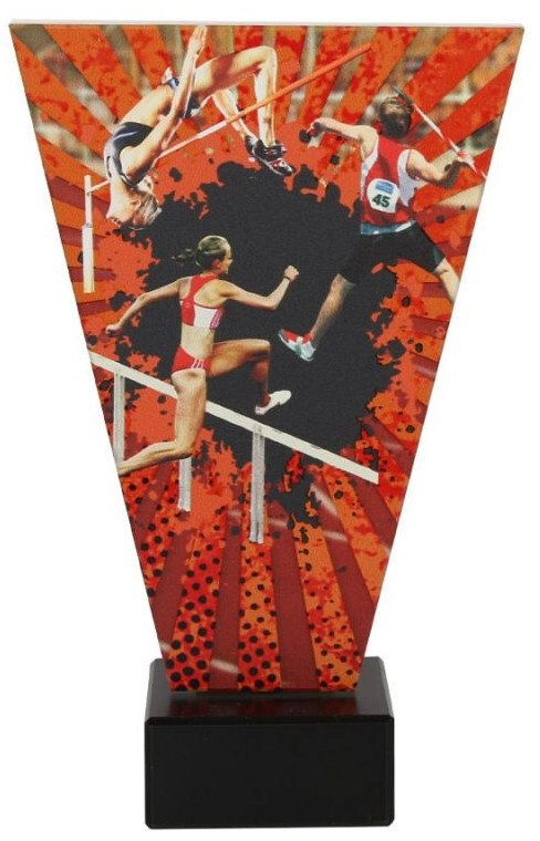 Athletics glass trophy VL2-A/ATH/BK 2912347032256