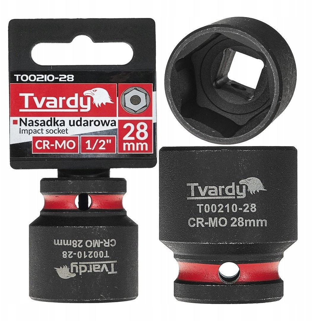 Impact socket 1/2" 6-point 28mm CR-MO