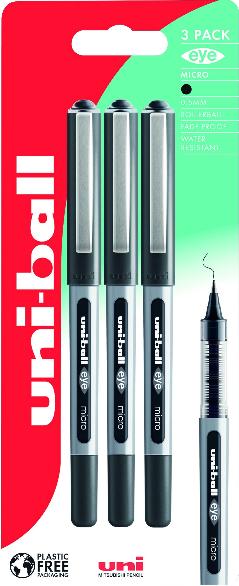 Uni-ball eye 150 3 pcs black