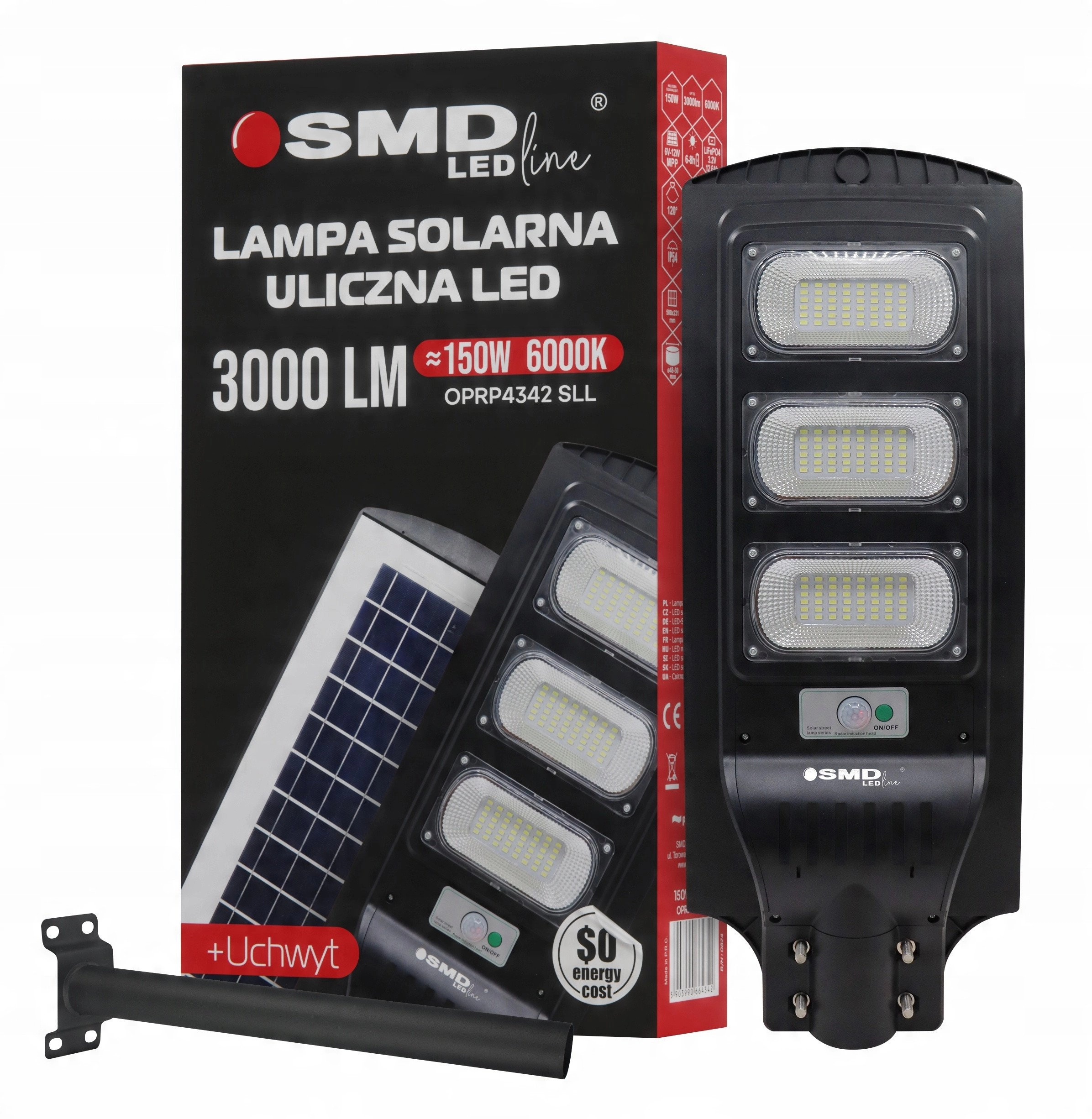 LAMPA LED ULICZNA SOLARNA 150W 12