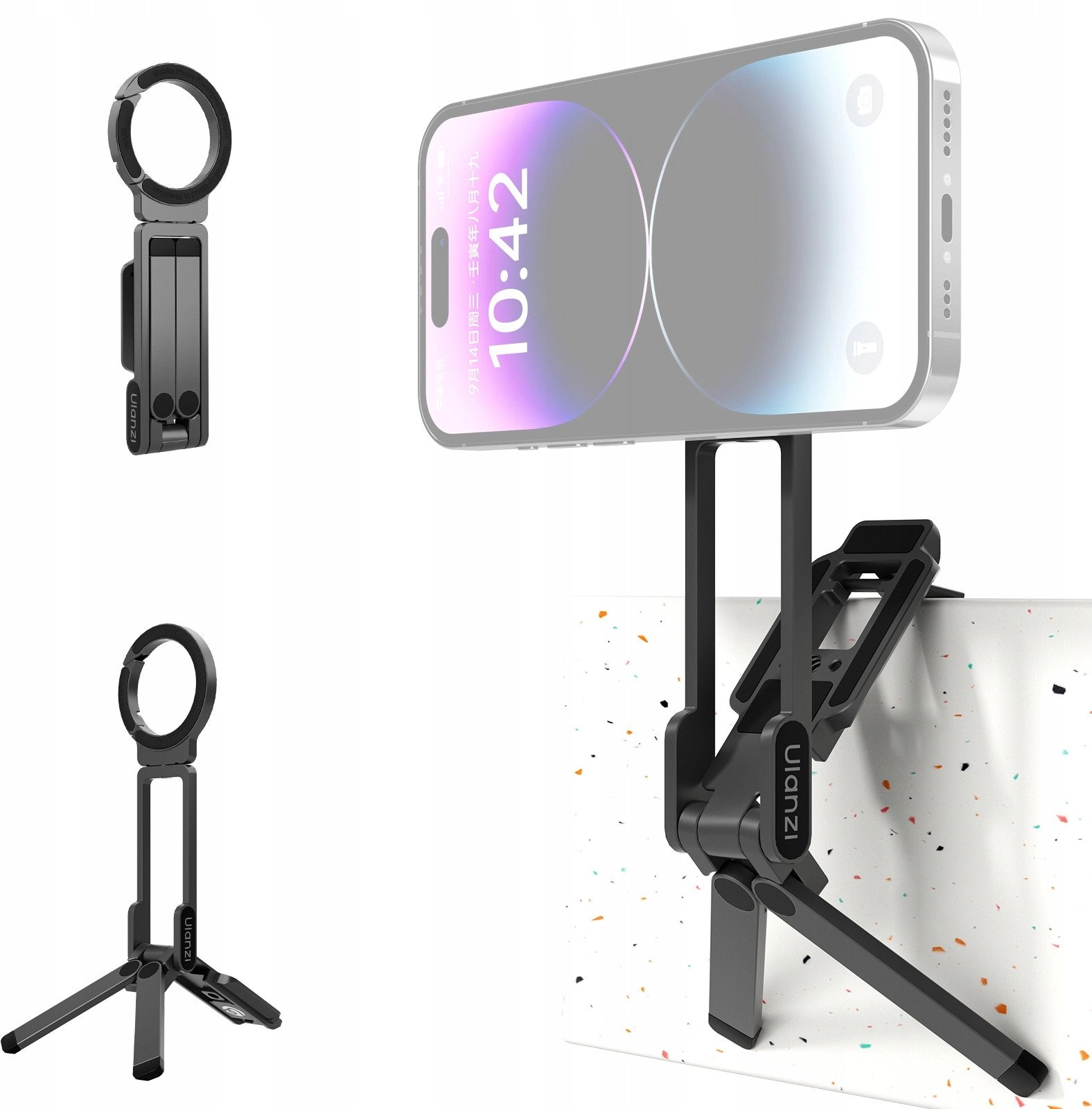 Tripod Grip Stand Metal Phone Holder
