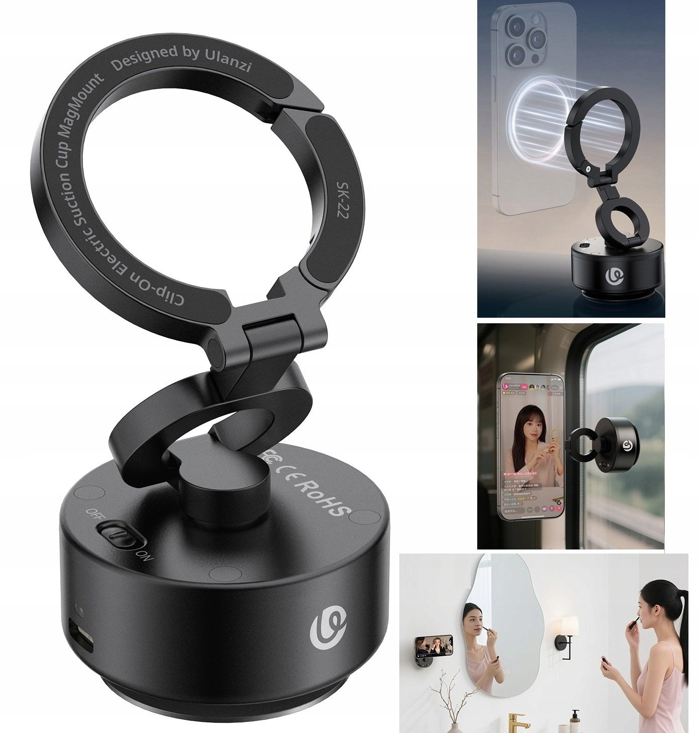 Suction Cup Holder Mount Magsafe Magnet