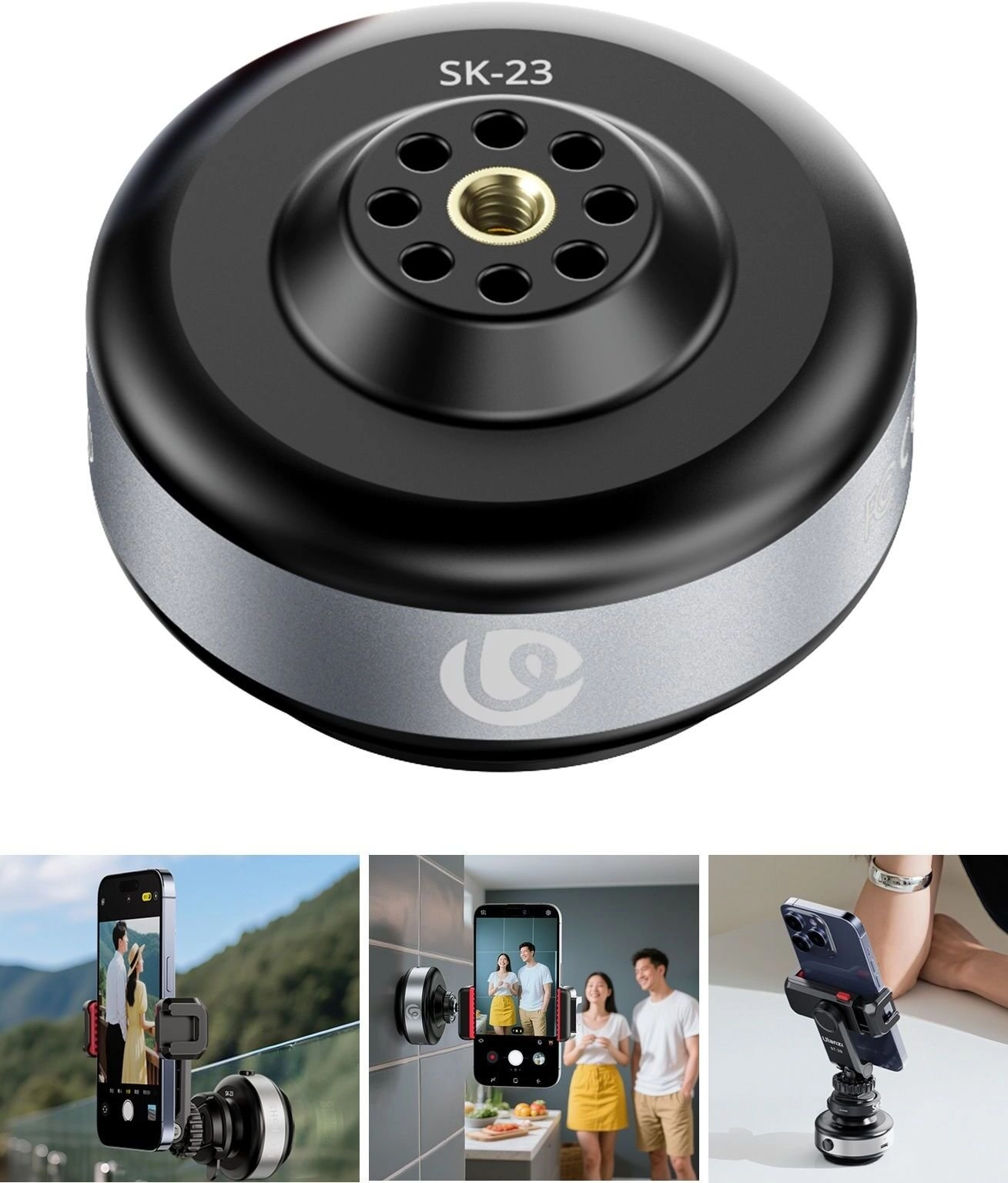Ulanzi Electronic Suction Cup Holder 1/4