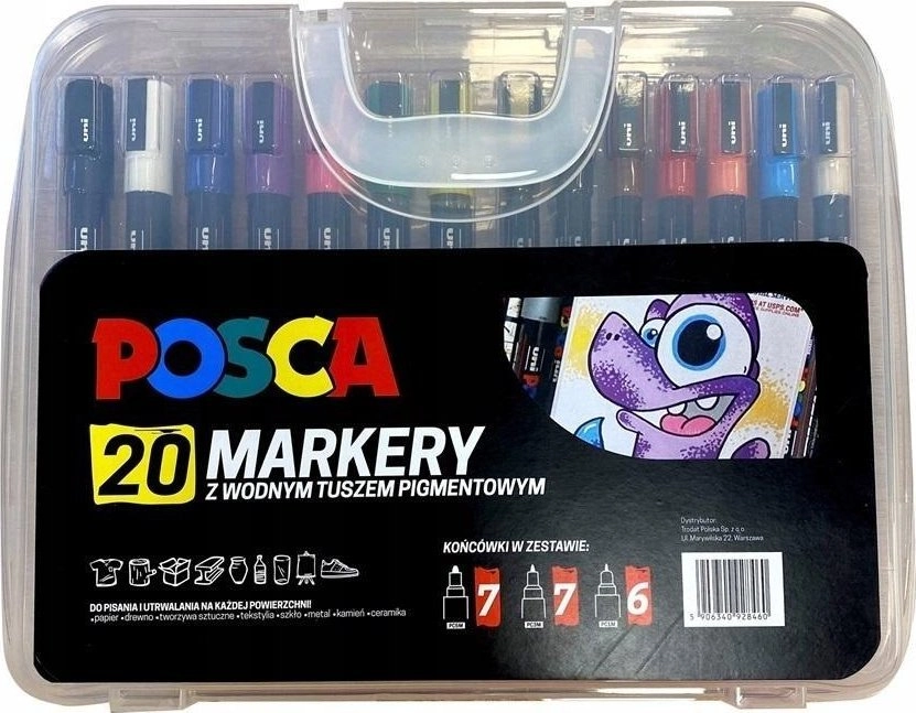 Markers in a plastic case 20